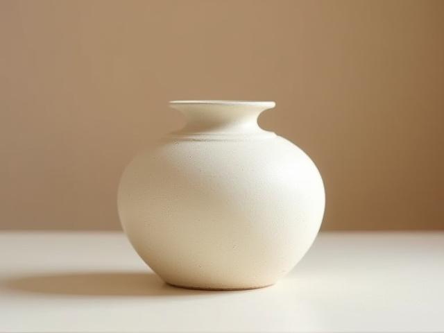 Handmade ceramic vase na may tekstura